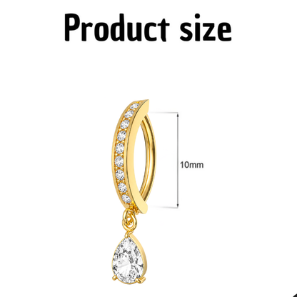 Piercing all'ombelico con charm a scatto • Titanio