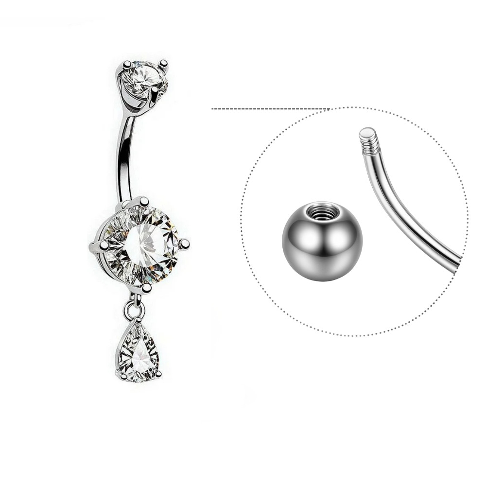 Elegantes Titan-Bauchnabelpiercing