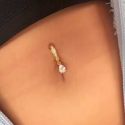 Piercing all'ombelico con charm a scatto • Titanio