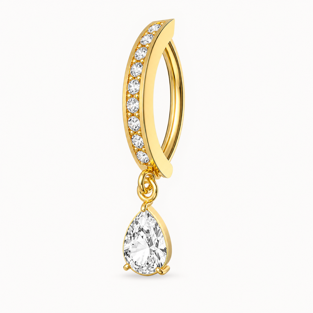 Piercing all'ombelico con charm a scatto • Titanio