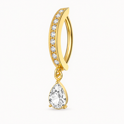 Piercing all'ombelico con charm a scatto • Titanio