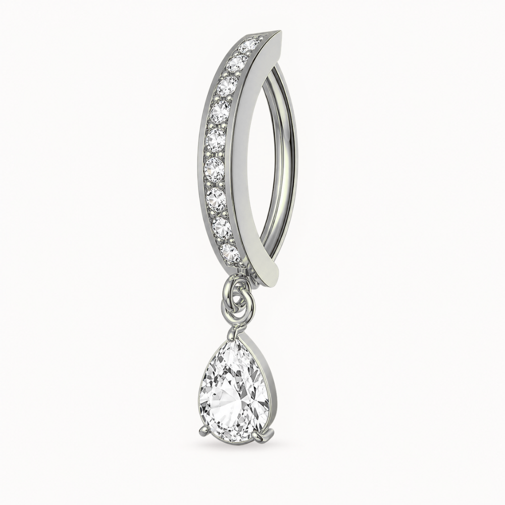 Piercing all'ombelico con charm a scatto • Titanio