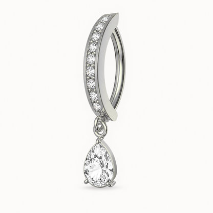Piercing all'ombelico con charm a scatto • Titanio