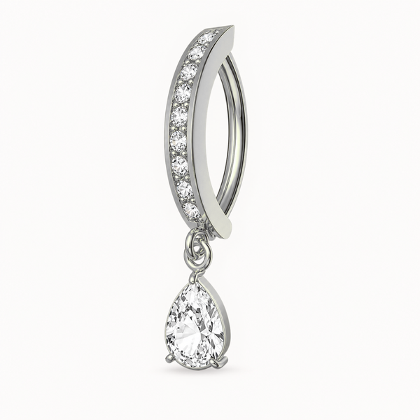 Piercing para ombligo con dije tipo clicker • Titanio