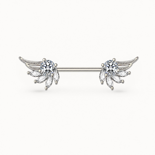Piercing para pezón tipo ángel • Titanio • 2 piezas