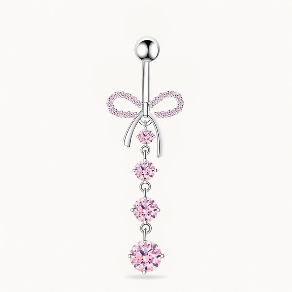 Titan-Bauchnabelpiercing mit Schleife