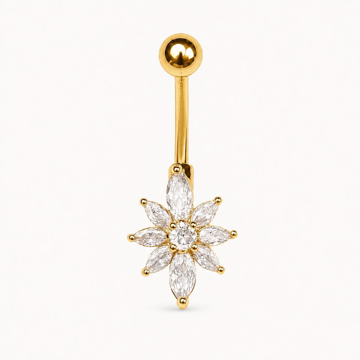 Piercing para ombligo de titanio con estrella