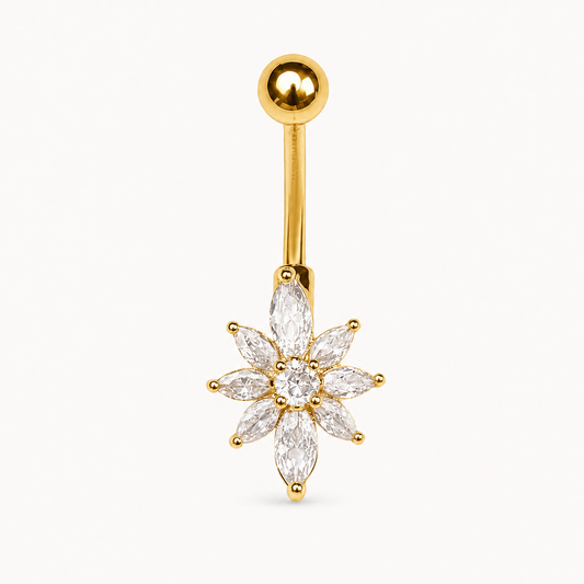 Piercing para ombligo de titanio con estrella