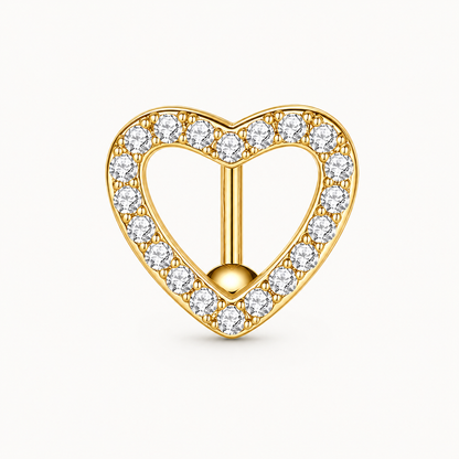Inverted Heart Navel Piercing • Titanium
