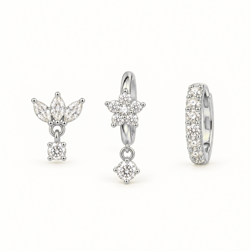 Signature Sparkle Ear Stack – Titanio