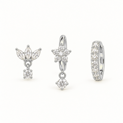Signature Sparkle Ear Stack – Titanio