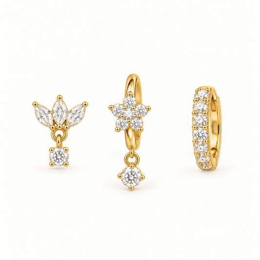 Signature Sparkle Ear Stack – Titanio