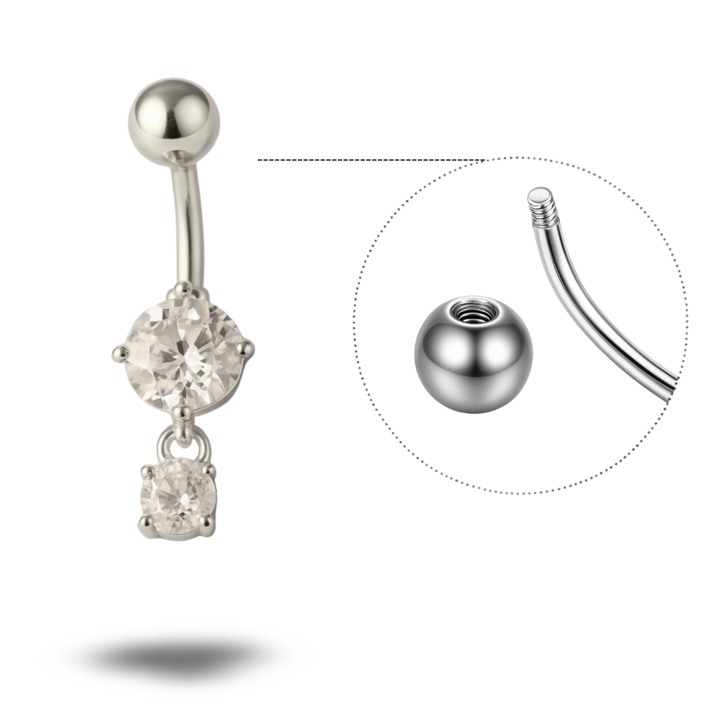 Hängendes Titan-Bauchnabelpiercing