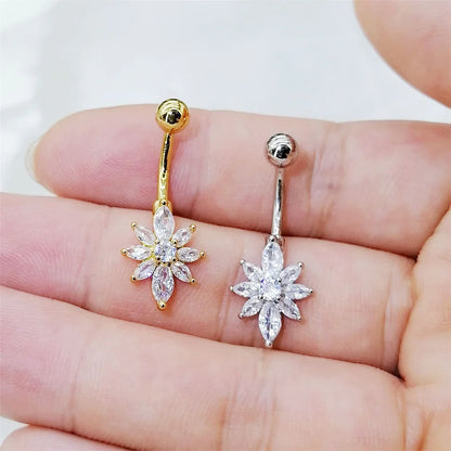 Piercing para ombligo de titanio con estrella