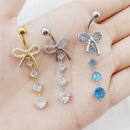 Titan-Bauchnabelpiercing mit Schleife