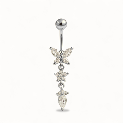 Piercing para ombligo de mariposa • Titanio • Colgante